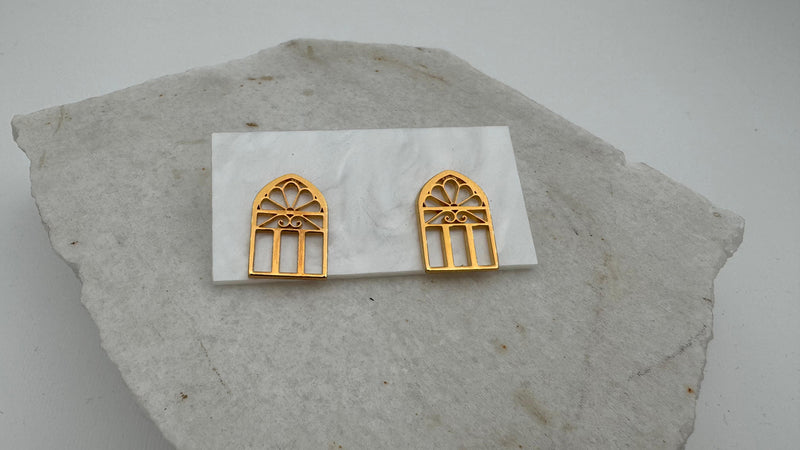 Old Lebanese Window Earrings