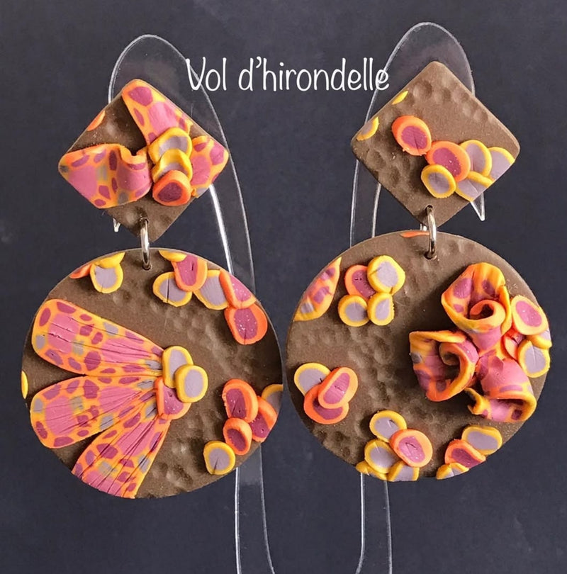 Flowerly Polymer clay Earrings