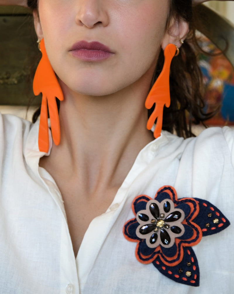 Orange BONOM Earrings