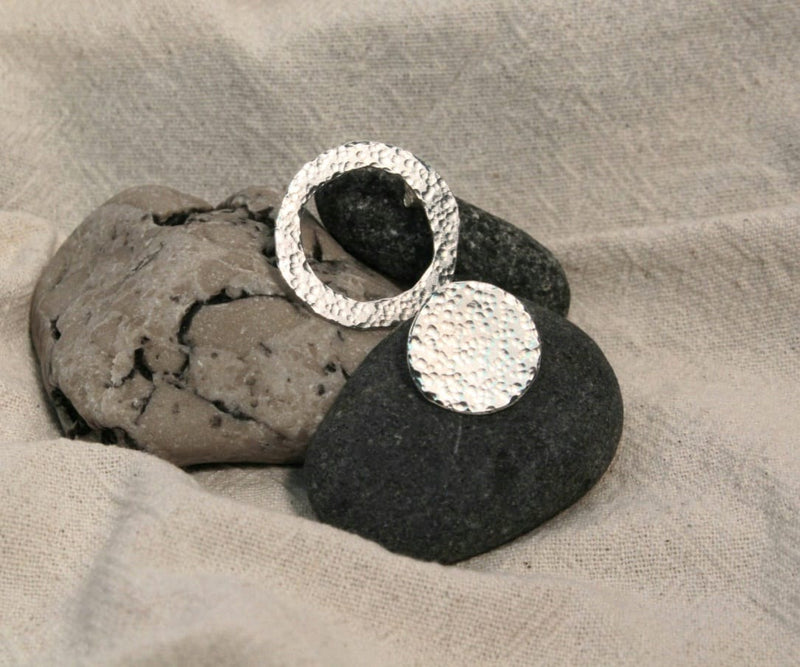 Circular Silver Earrings