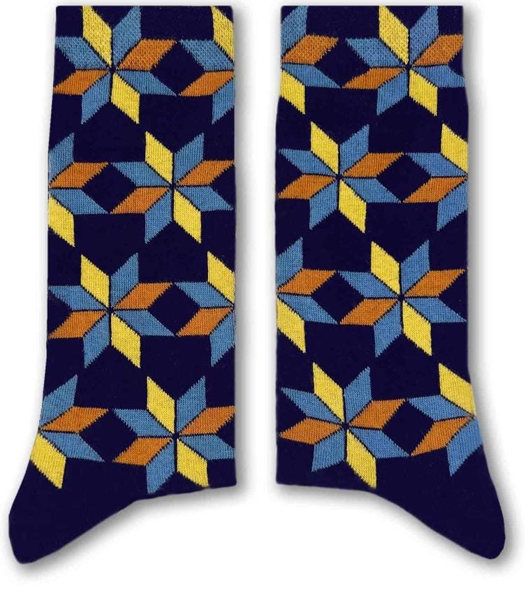 Geometric Flowers socks for Men