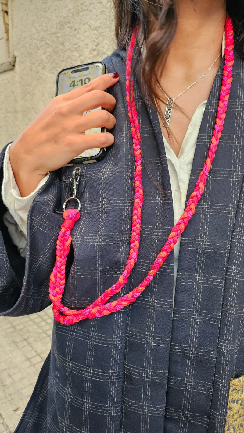 Long Phone Chain Vibrant Pink